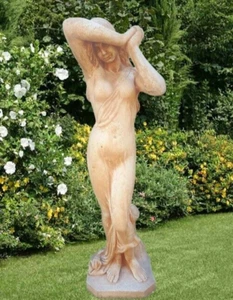 STATUA NO PIETRA DONNA DA GIARDINO SCULTURA CEMENTO MARMO VERGOGNA DEA DECORO - Foto 1 di 3