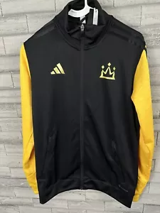 Adidas Mohamed Salah Mens Small Crown Track Jacket Black And Yellow - Picture 1 of 7