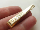 Vintage 1960S 1970S Tie Slide Tie Bar Gold Tone Classic Decorative Face Free P And P