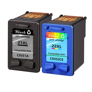 2 packen Tintenpatrone 21XL 22XL FÜR HP Deskjet D1520 D1560 D2460 F2280 F4188 - Bild 1 von 1