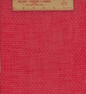 Vintage Red White Swiss Dot Lawn Fabric 1 yard x 36" - Picture 1 of 1