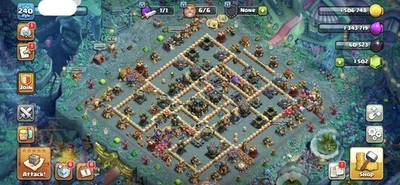 TH 17 240 lvl NEAR  MAX | 100-100-76-75-50 Heroes | 6 BUILDERS | CHEAP - Image 1 of 4