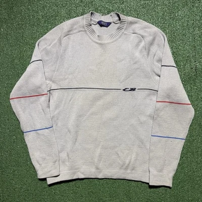 Vintage 80s CB SPORTS 100% Australian Wool Ski Sweater Grey Size Men’s Medium - Image 1 of 4