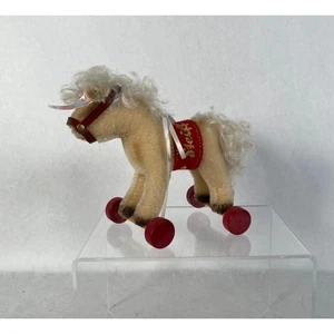 Steiff Pony on Wheels Christmas Exclusive Vintage Collectible Ornament - Picture 1 of 5