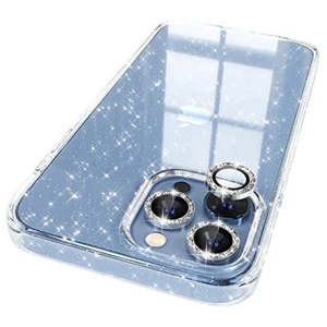 Compatible iPhone 13 Pro Max Case Cute, Women Clear Glitter Glitter Clear - Picture 1 of 7