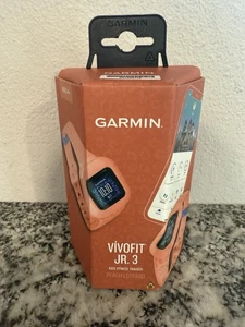 Garmin Vivofit JR 3 Kid's Activity Tracker Fitness Tracker - Peach Leopard NIB - Picture 1 of 6