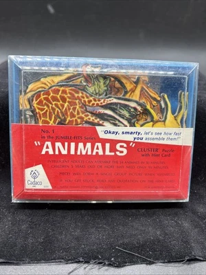 De Colección Cadaco Jumble-Fits Animal Cluster Puzzle #1 Sugerencia Completa Juego de Cartas Juguete EE. UU. Foto 1 de 4