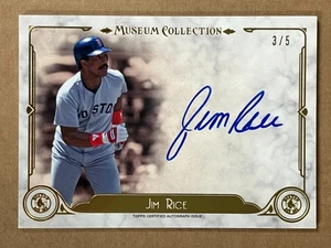 2014 Topps Museum Collection JIM RICE Archival Auto 3/5 On CARD HOF AUTO RED SOX - Picture 1 of 2
