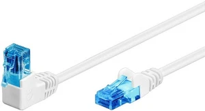10x CAT 6A Patchkabel 1x 90° gewinkelt, U/UTP, Weiß; CAT 6A Patchkabel 1x 90° ge - Bild 1 von 4