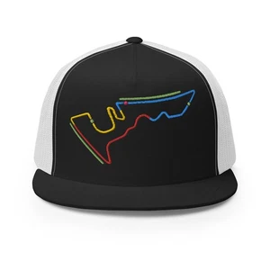 COTA Circuit Sectors with DRS Zones F1 Embroidered Flat Bill Trucker Cap - Picture 1 of 24