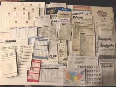 Huge Lot of Board Game Replacement Score Cards. Clue, Yahtzee, Scattergories.. - Image 1 of 4
