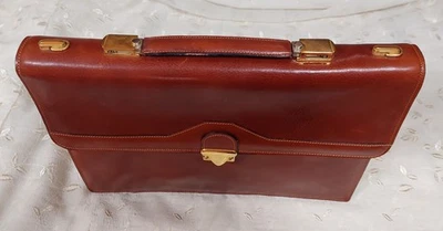 Maletín de cuero toscano vintage, hecho en Italia, nunca usado Foto 1 de 4