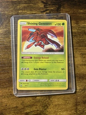 Pokémon TCG Shining Genesect Holographic Rare Card 9/73 Shining Legends - Image 1 of 2