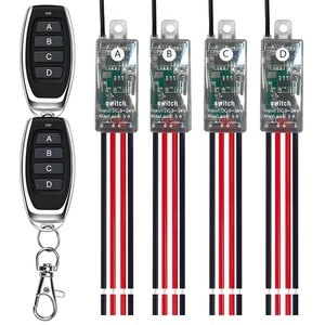 Mini Fernschalter 12V,5V/12V/24V/5A Relais Funk Lichtschalter 4-fach 1 Kanal - Bild 1 von 12