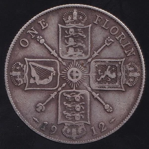 Gran Bretaña 1912 Un Florín 2/- Jorge V - Fino - Imagen 1 de 3