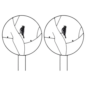  2 Stück Metall Rankgitter für Kletterpflanzen Garten Deko Eisengestell - Bild 1 von 12