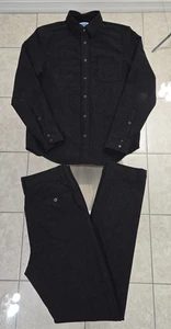 Jason Scott Black Cotton Spandex Shirt & Custom Tailored Pants Set Made in Japan - Picture 1 of 24