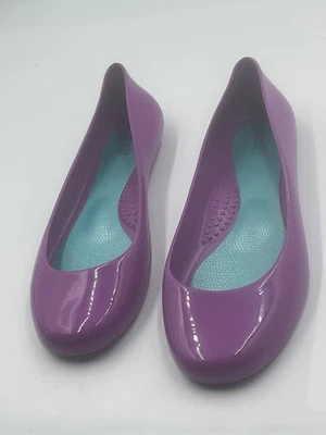Oka B Purple Rubber Jelly Slip On Taylor Shiny Ballet Flats Size US 7 EU 37 - Image 1 of 4
