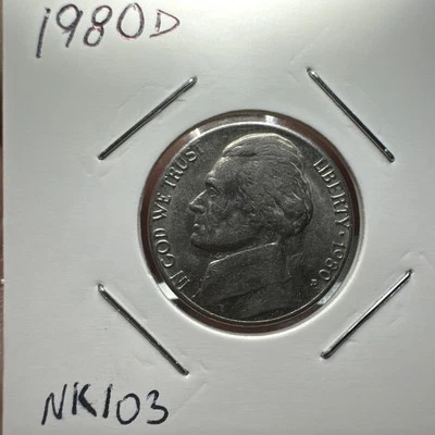 1980 D Jefferson Nickel Letters On Rim - Error - Image 1 of 4