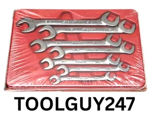 SNAP ON TOOLS NEW 7pc SAE 3/8" - 3/4" 4-way Angled Head Open Wrench Set SVS807A - Picture 1 of 4