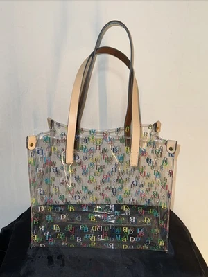 DOONEY & BOURKE Signature DB Small Clear Lunch Mini Tote Handbag Multi Color - Image 1 of 4