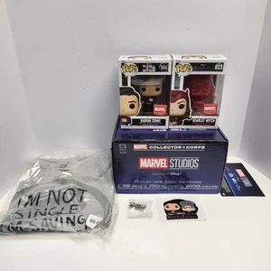 Marvel Collector Corps Funko Pops - Thor T-shirt - Wanda Vision Sticker - Pin - Picture 1 of 9