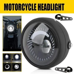 6.5" Motorrad LED Scheinwerfer Hauptscheinwerfer Lampe Für Harley Cafe Racer ≌ - Bild 1 von 9