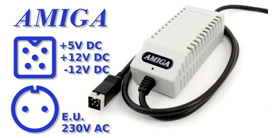 Keelog PSU Netzteil für Amiga 500 - EU 230V Plug, Grau (PSUA500MGREU)