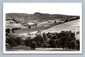 Vintage New York Postkarte CAMBRIDGE schöne Landschaft 1940er Jahre Rppc - Bild 1 von 2