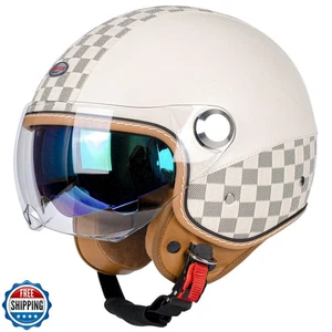 QUICKOOL Dual Visor 3/4 Open Face Motorcycle Helmet for Men and Women, DOT Ap - Picture 1 of 5