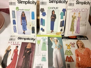 Lot of 6 Simplicity Sewing Patterns L  XL, 1XL Simplicity Opened But Uncut - Picture 1 of 7