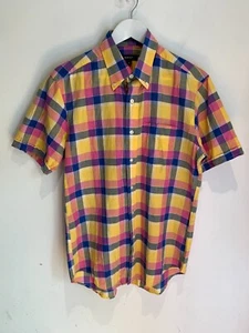 GANT Nantucket Linen shirt M VGC pocket front short sleeve casual check plaid - Picture 1 of 8