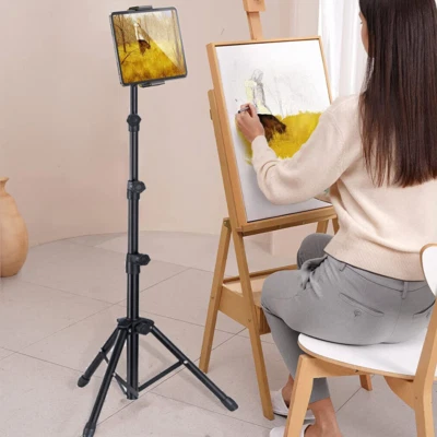 Handy Stativhalterung Handy Ständer Verstellbar Handy Stativ für Tablet am Boden - Bild 1 von 4