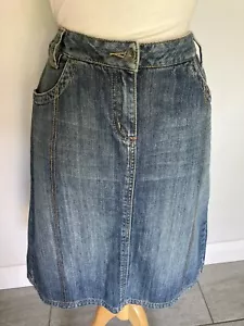 Fat Face Ladies Blue Denim Skirt Size 10. Good Condition. - Picture 1 of 5