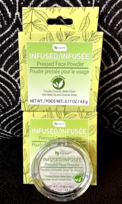 2 B PURE GREEN TEA PRESSED FACE POWDER MATTE FINISH MAKEUP SETTING SHINE CONTROL - Image 1 of 4