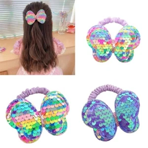 Butterfly Scrunchy Women Blingbling Hair Scrunchies Lady Casual Hair Accessories - Picture 1 of 15