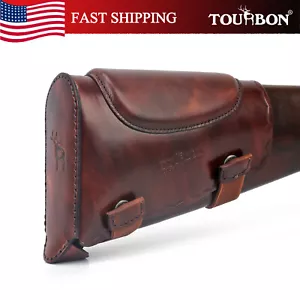 TOURBON Leder Wangenauflage Kamm Riser Gewehr Flinte Hinterschaft Abdeckung in Braun USA - Bild 1 von 24