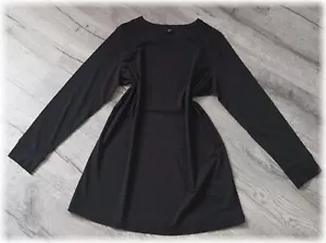 Neu - Shirt Longshirt Langarm 100% Baumwolle Organic Cotton Schwarz 44 46 48 - Bild 1 von 6