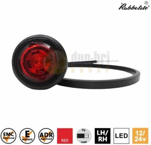 Rubbolite M857 LED Rear Marker Lamp Fly Lead Red 12V 24V Light Truck Trailer - Picture 1 of 3