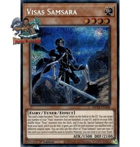 Yugioh! 1x Visas Samsara MP24-EN108 Secreto Prismático Raro 1ª Edición Casi Nuevo - Imagen 1 de 1