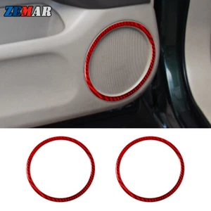 2x Cubierta de borde de anillo de altavoz de puerta delantera de fibra de carbono roja para Lexus RX300 1998-2003 - Imagen 1 de 14