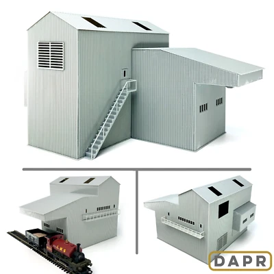 DAPR- TT:120 Gauge Model Railway Building Kit - Quarry Side Loading Building - Image 1 of 4