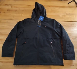 Tommy Hilfiger Giacca Invernale Uomo Performance con Cappuccio Blu Large - Foto 1 di 7