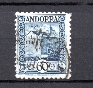 Andorra 1938 antiguo sello definitivo 60 Centimos (Michel 40 A) usado - Imagen 1 de 2