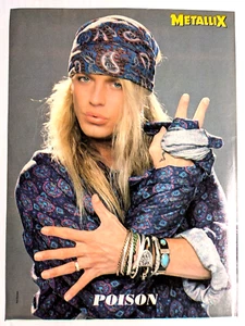 POISON / BRET MICHAELS / 1991 MAGAZIN GANZSEITIG PINUP POSTER AUSSCHNITT (32) - Bild 1 von 2