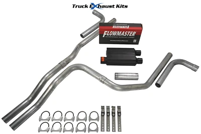 GMC Yukon XL 2007-2014 2.5" Dual Exhaust Kit Side Exit Flowmaster Super 44 - Image 1 of 4