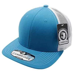 ⭐️PB222 Aqua White Cambridge Pit Bull Trucker Mütze Mesh Curved Bill Neu - Bild 1 von 3