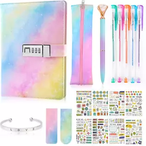 Diary for Girls Age 8-12, Diary with Lock Birthday Easter Gifts for Teen Girls, - Picture 1 of 13
