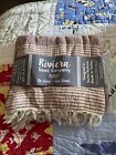 Riviera Towel Company Beach Towels Turkish rose red and cream