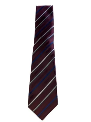 Corbata de microfibra Q marca para hombre y cuadrado de bolsillo púrpura con rayas nueva con etiquetas Foto 1 de 4